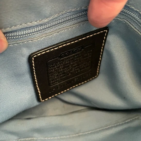 Coach EUC πHost Pick x2π flap shoulder bag- Signature grey, black with silver - Picture 11 of 14